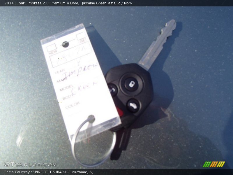 Jasmine Green Metallic / Ivory 2014 Subaru Impreza 2.0i Premium 4 Door