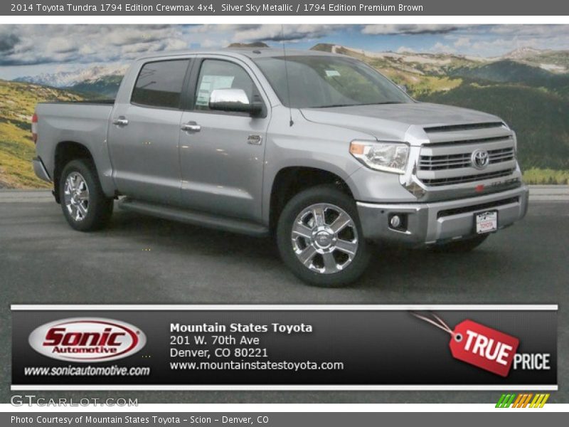Silver Sky Metallic / 1794 Edition Premium Brown 2014 Toyota Tundra 1794 Edition Crewmax 4x4