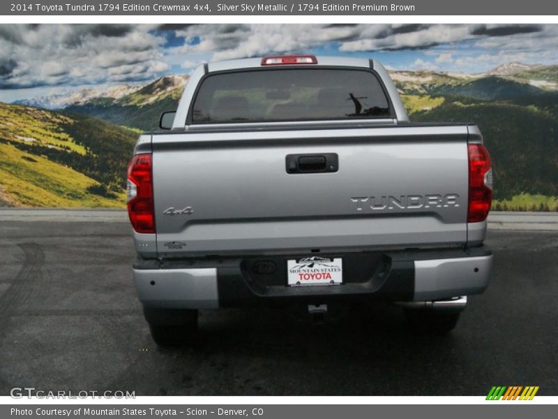 Silver Sky Metallic / 1794 Edition Premium Brown 2014 Toyota Tundra 1794 Edition Crewmax 4x4