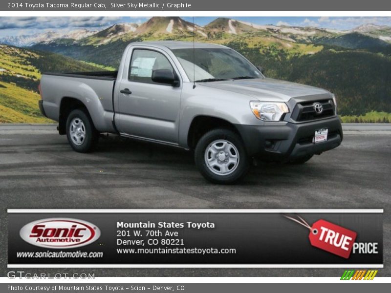 Silver Sky Metallic / Graphite 2014 Toyota Tacoma Regular Cab