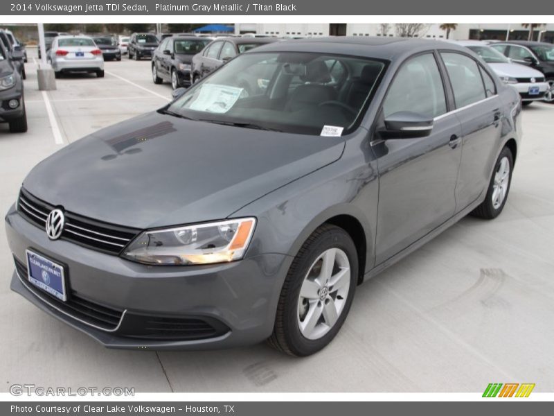 Platinum Gray Metallic / Titan Black 2014 Volkswagen Jetta TDI Sedan