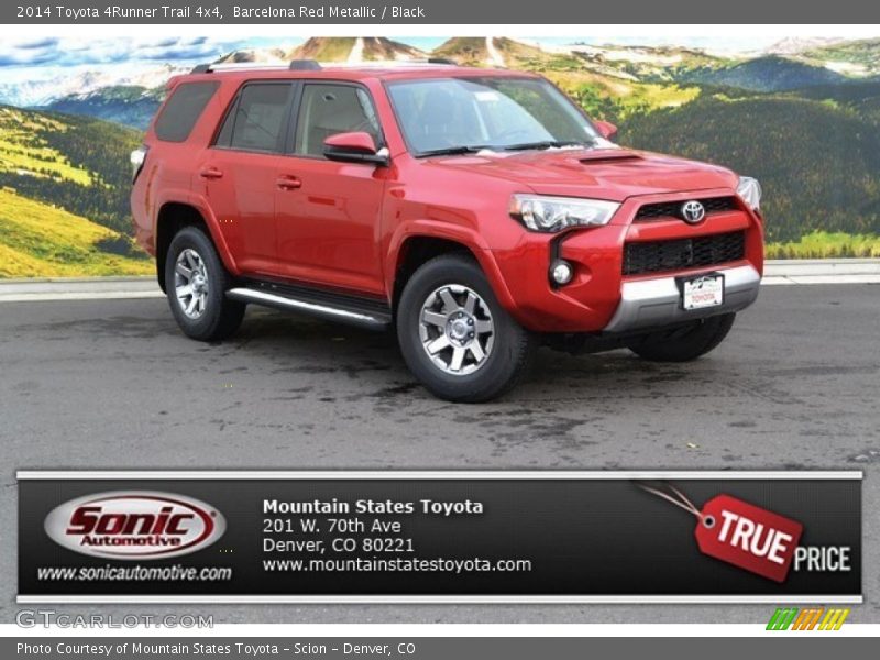 Barcelona Red Metallic / Black 2014 Toyota 4Runner Trail 4x4