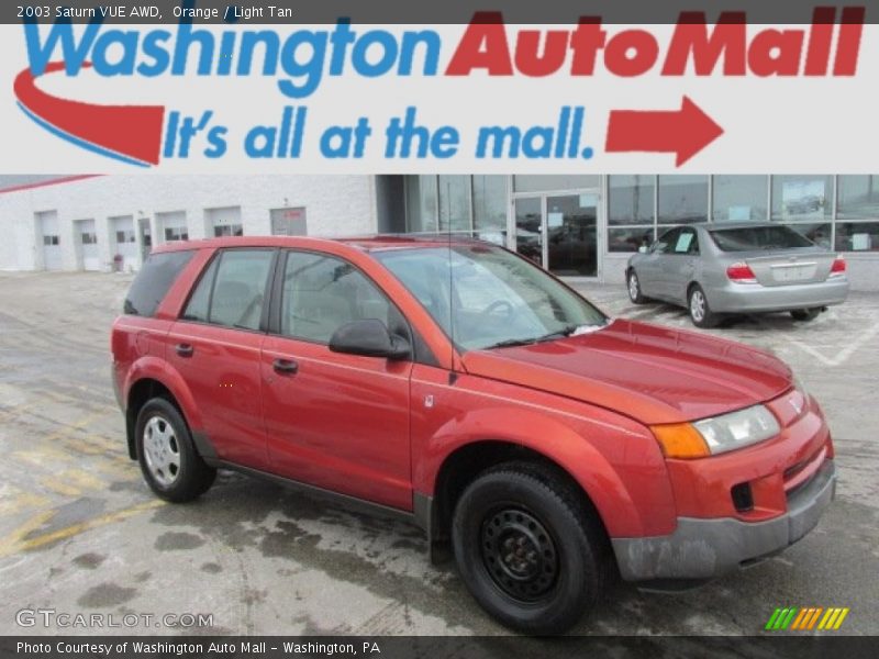Orange / Light Tan 2003 Saturn VUE AWD
