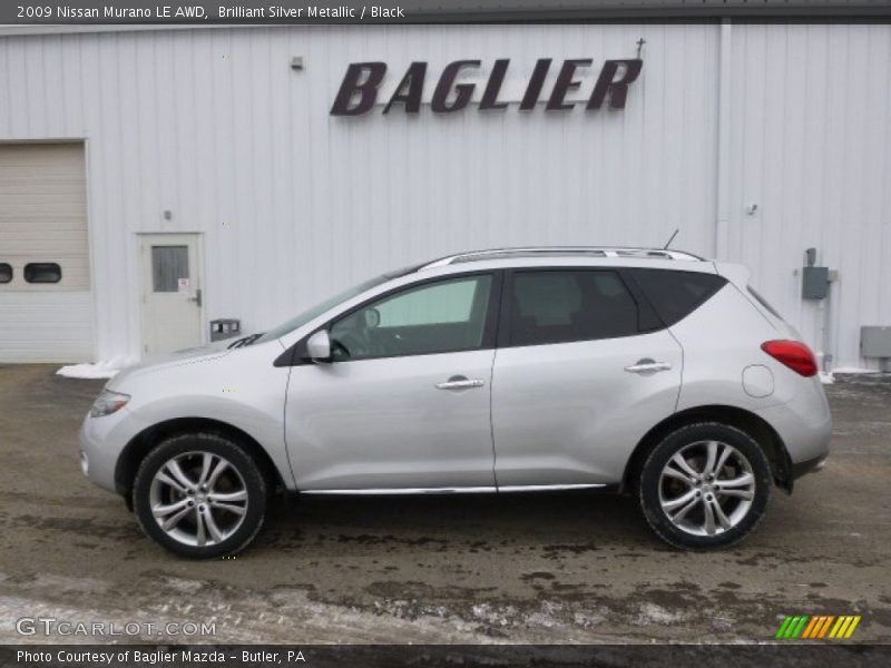 Brilliant Silver Metallic / Black 2009 Nissan Murano LE AWD