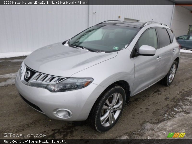 Brilliant Silver Metallic / Black 2009 Nissan Murano LE AWD