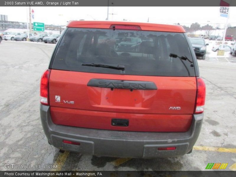 Orange / Light Tan 2003 Saturn VUE AWD