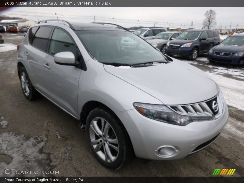 Brilliant Silver Metallic / Black 2009 Nissan Murano LE AWD