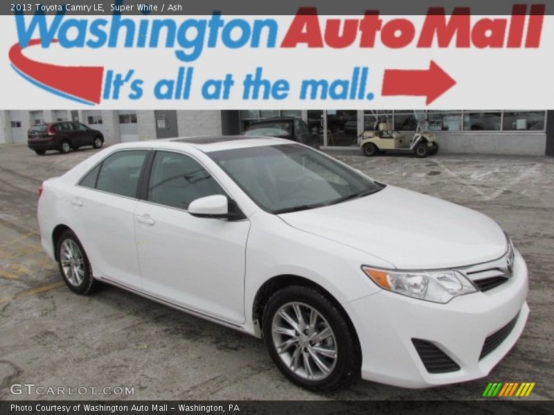 Super White / Ash 2013 Toyota Camry LE
