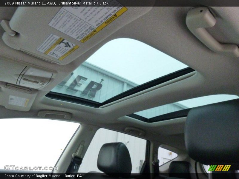 Brilliant Silver Metallic / Black 2009 Nissan Murano LE AWD