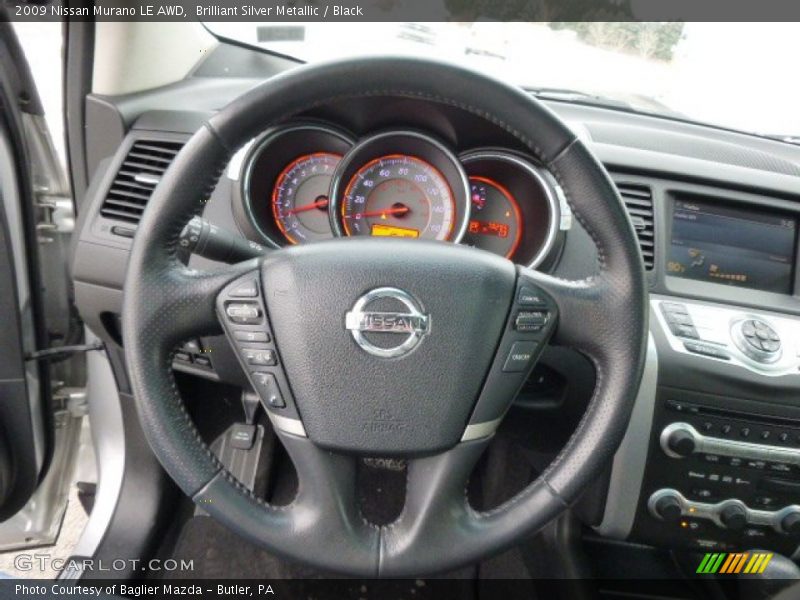 Brilliant Silver Metallic / Black 2009 Nissan Murano LE AWD