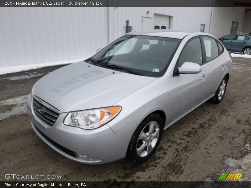 Quicksilver / Black 2007 Hyundai Elantra GLS Sedan