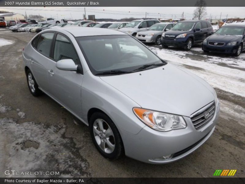 Quicksilver / Black 2007 Hyundai Elantra GLS Sedan