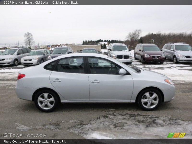Quicksilver / Black 2007 Hyundai Elantra GLS Sedan