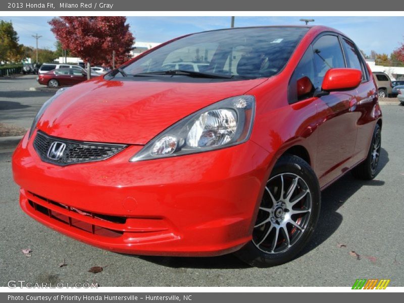 Milano Red / Gray 2013 Honda Fit