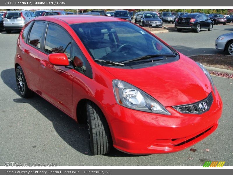 Milano Red / Gray 2013 Honda Fit