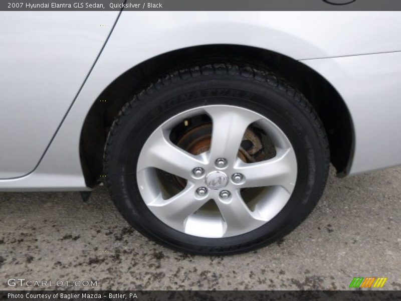 Quicksilver / Black 2007 Hyundai Elantra GLS Sedan