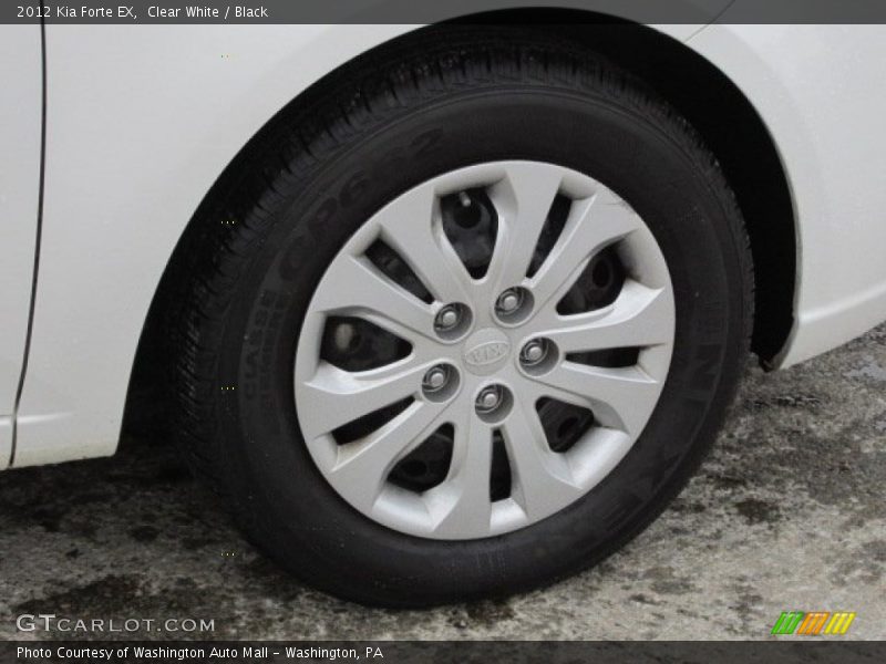 Clear White / Black 2012 Kia Forte EX