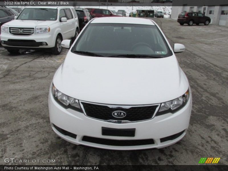 Clear White / Black 2012 Kia Forte EX