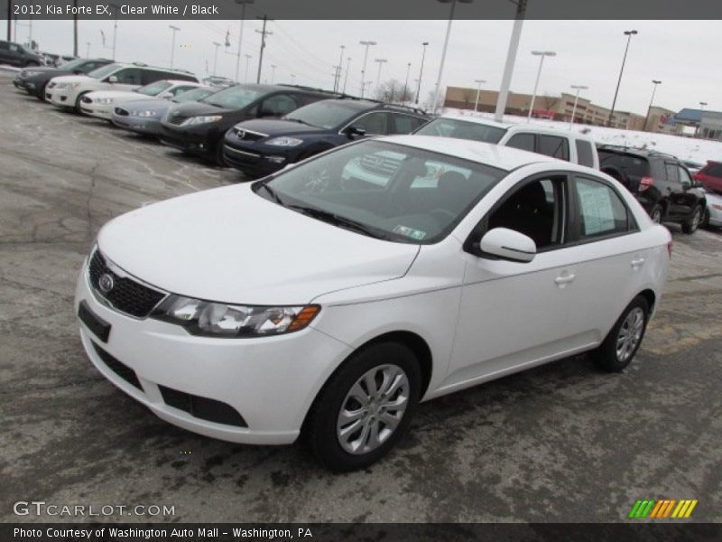 Clear White / Black 2012 Kia Forte EX