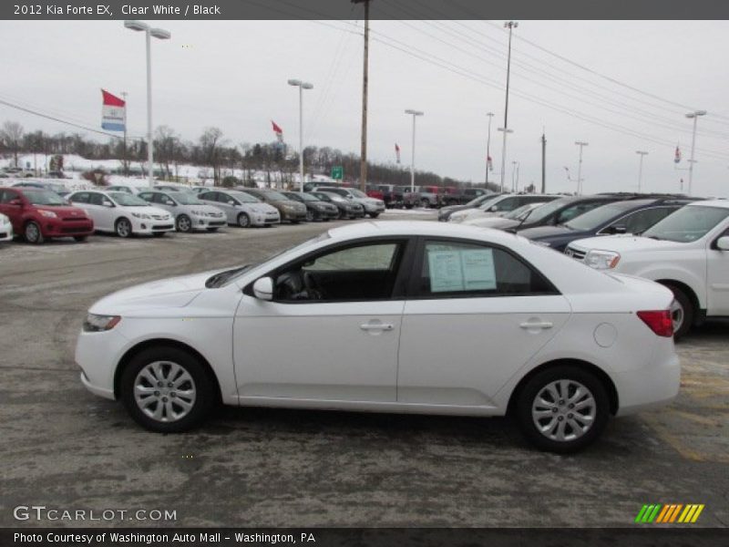 Clear White / Black 2012 Kia Forte EX