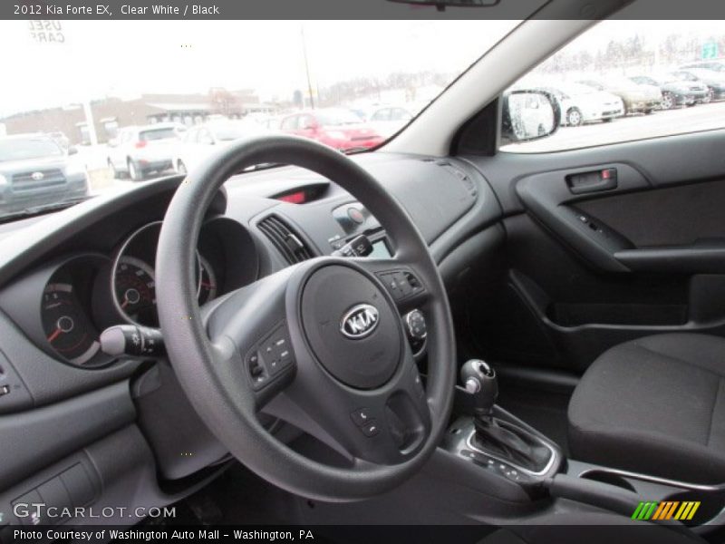 Clear White / Black 2012 Kia Forte EX