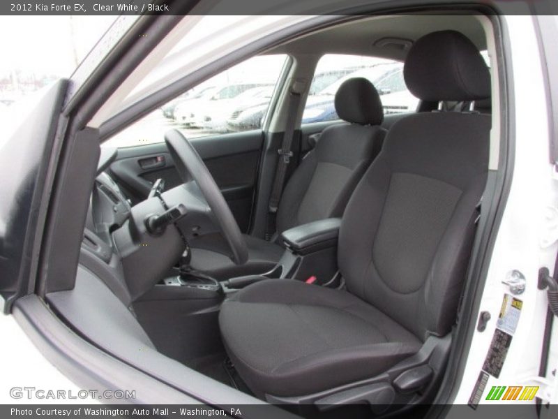 Clear White / Black 2012 Kia Forte EX