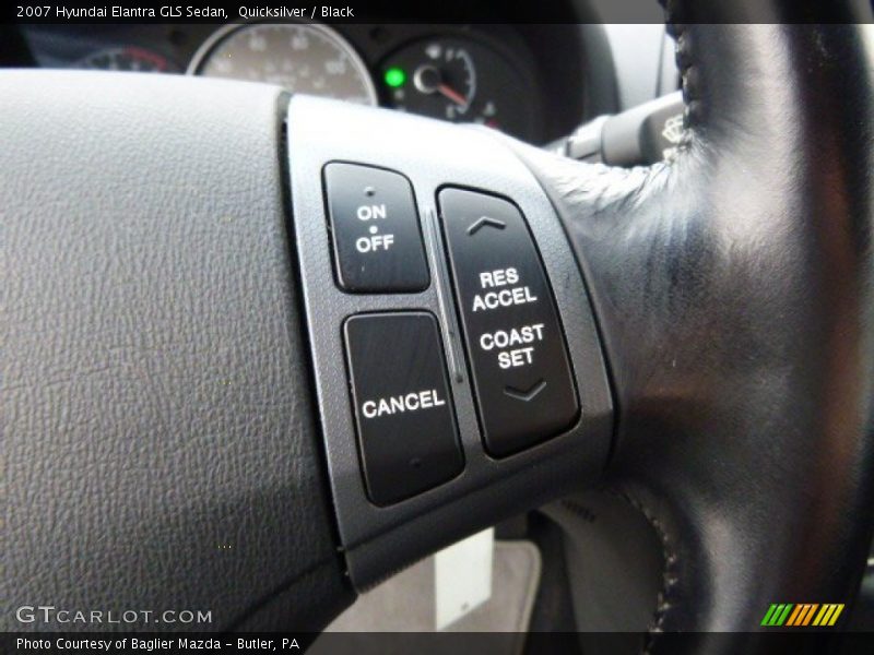 Quicksilver / Black 2007 Hyundai Elantra GLS Sedan
