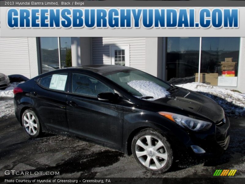 Black / Beige 2013 Hyundai Elantra Limited