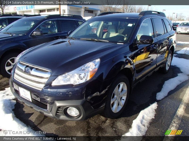 Deep Indigo Pearl / Ivory 2014 Subaru Outback 2.5i Premium