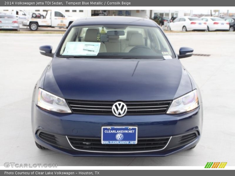 Tempest Blue Metallic / Cornsilk Beige 2014 Volkswagen Jetta TDI Sedan