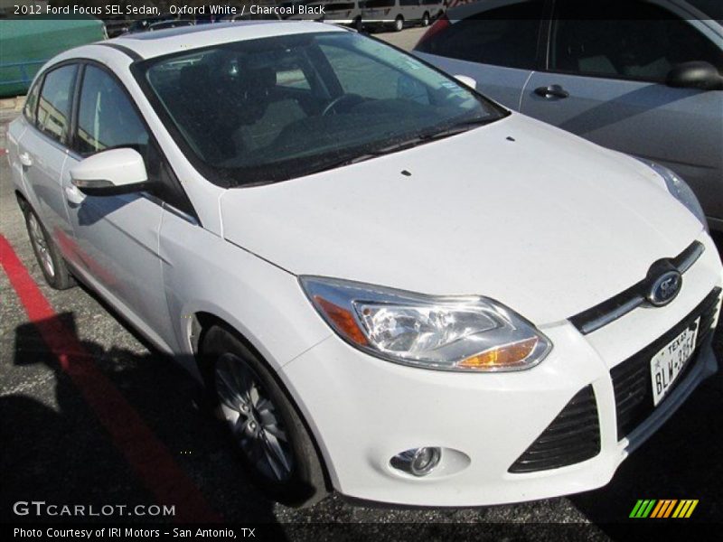 Oxford White / Charcoal Black 2012 Ford Focus SEL Sedan