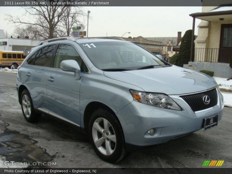 Cerulean Blue Metallic / Parchment 2011 Lexus RX 350 AWD
