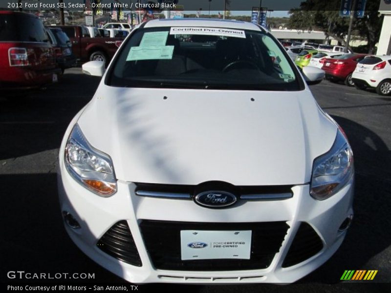 Oxford White / Charcoal Black 2012 Ford Focus SEL Sedan