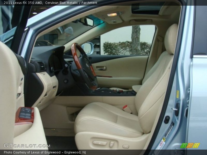 Cerulean Blue Metallic / Parchment 2011 Lexus RX 350 AWD