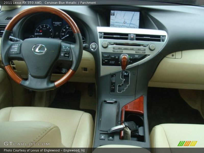 Cerulean Blue Metallic / Parchment 2011 Lexus RX 350 AWD