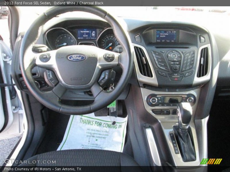 Oxford White / Charcoal Black 2012 Ford Focus SEL Sedan