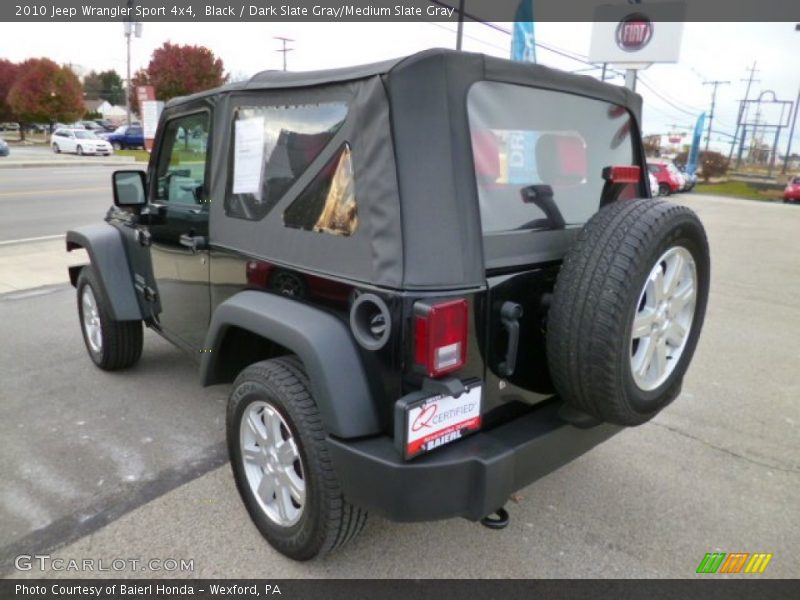 Black / Dark Slate Gray/Medium Slate Gray 2010 Jeep Wrangler Sport 4x4