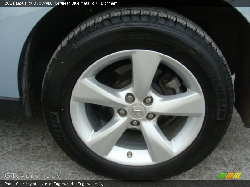 Cerulean Blue Metallic / Parchment 2011 Lexus RX 350 AWD