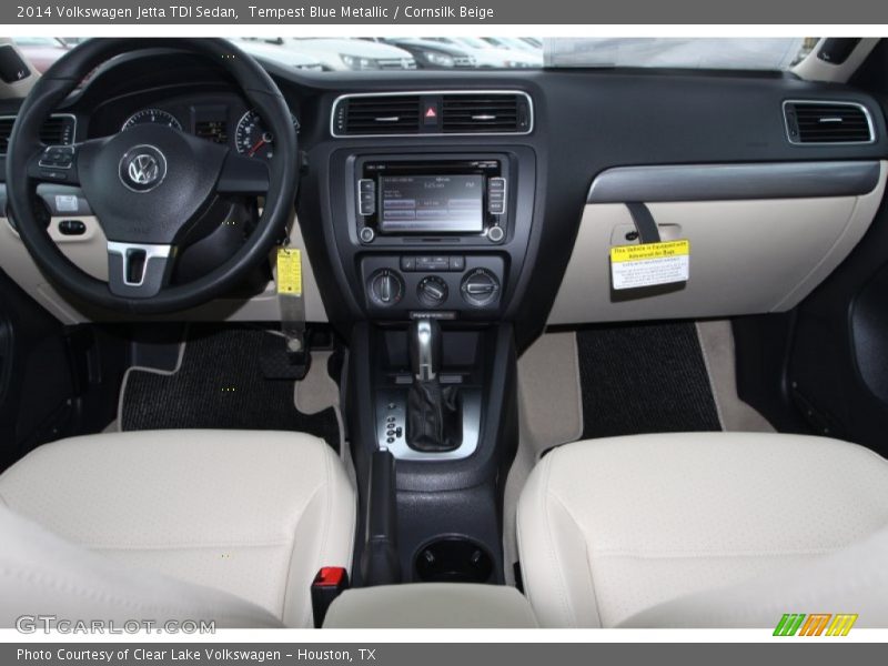 Tempest Blue Metallic / Cornsilk Beige 2014 Volkswagen Jetta TDI Sedan