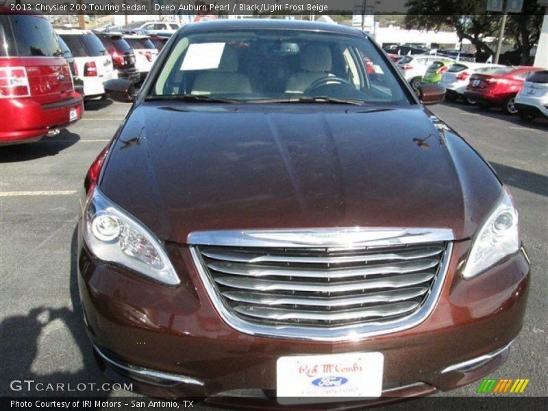Deep Auburn Pearl / Black/Light Frost Beige 2013 Chrysler 200 Touring Sedan