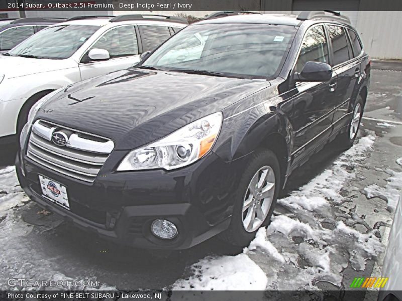 Deep Indigo Pearl / Ivory 2014 Subaru Outback 2.5i Premium