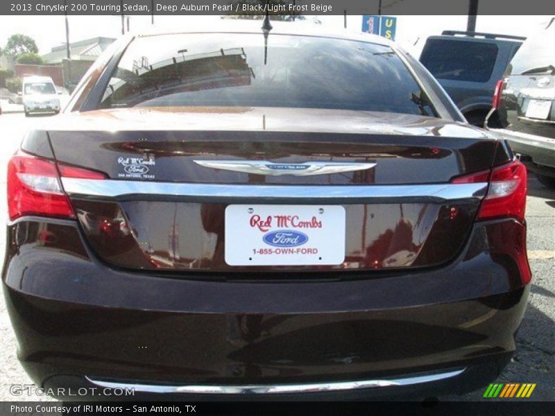 Deep Auburn Pearl / Black/Light Frost Beige 2013 Chrysler 200 Touring Sedan