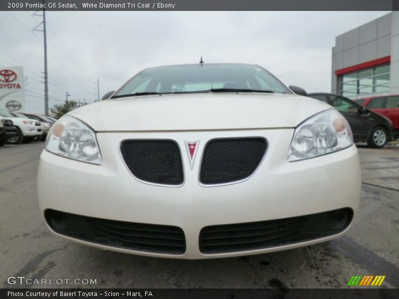 White Diamond Tri Coat / Ebony 2009 Pontiac G6 Sedan
