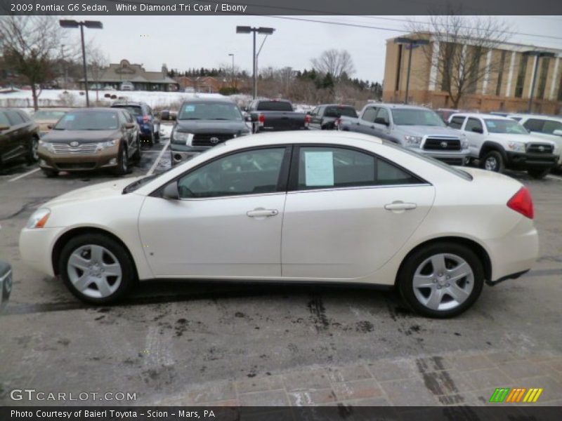 White Diamond Tri Coat / Ebony 2009 Pontiac G6 Sedan
