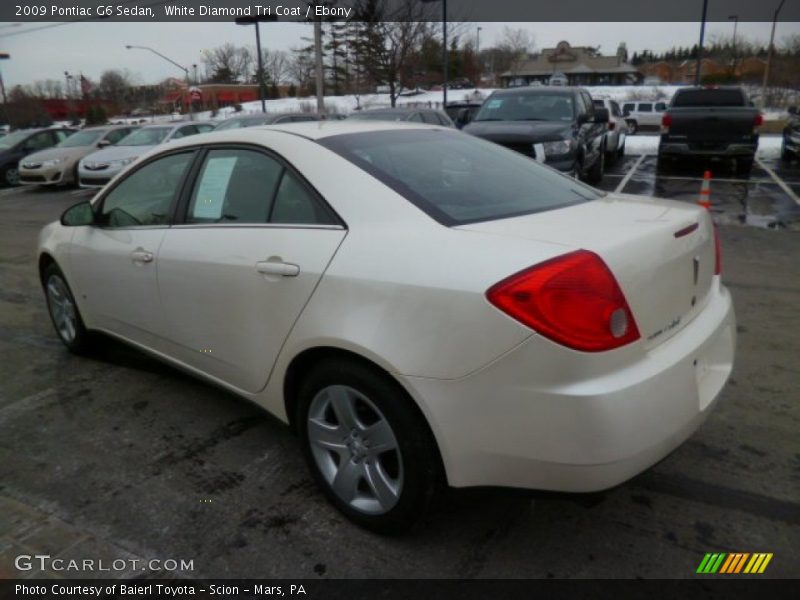 White Diamond Tri Coat / Ebony 2009 Pontiac G6 Sedan