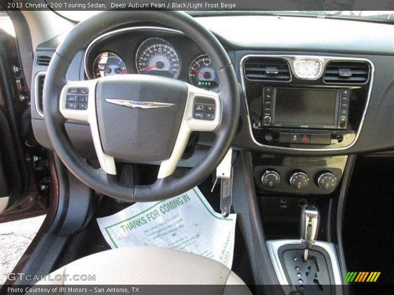 Deep Auburn Pearl / Black/Light Frost Beige 2013 Chrysler 200 Touring Sedan
