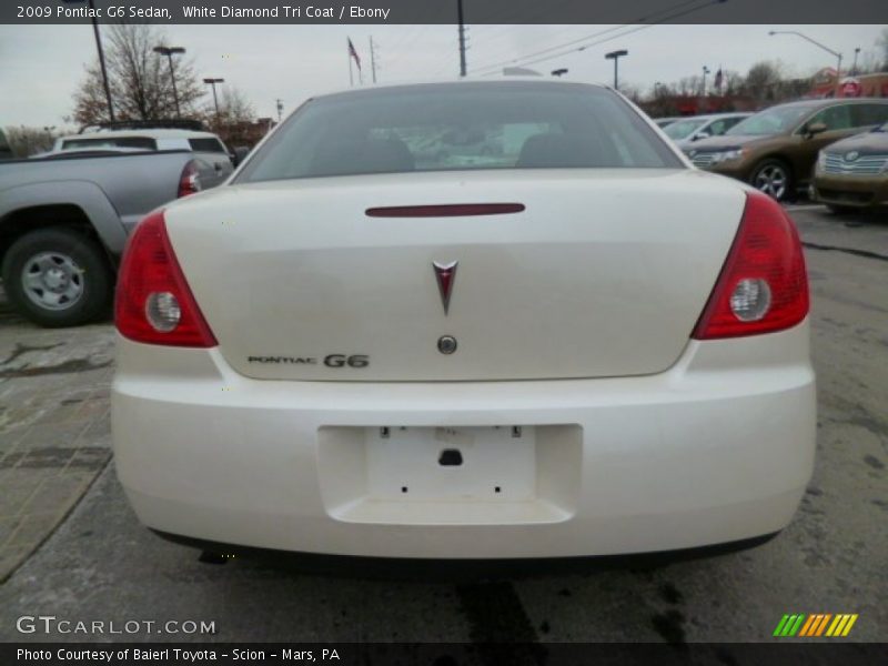 White Diamond Tri Coat / Ebony 2009 Pontiac G6 Sedan