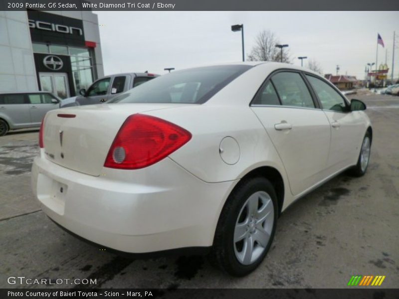 White Diamond Tri Coat / Ebony 2009 Pontiac G6 Sedan