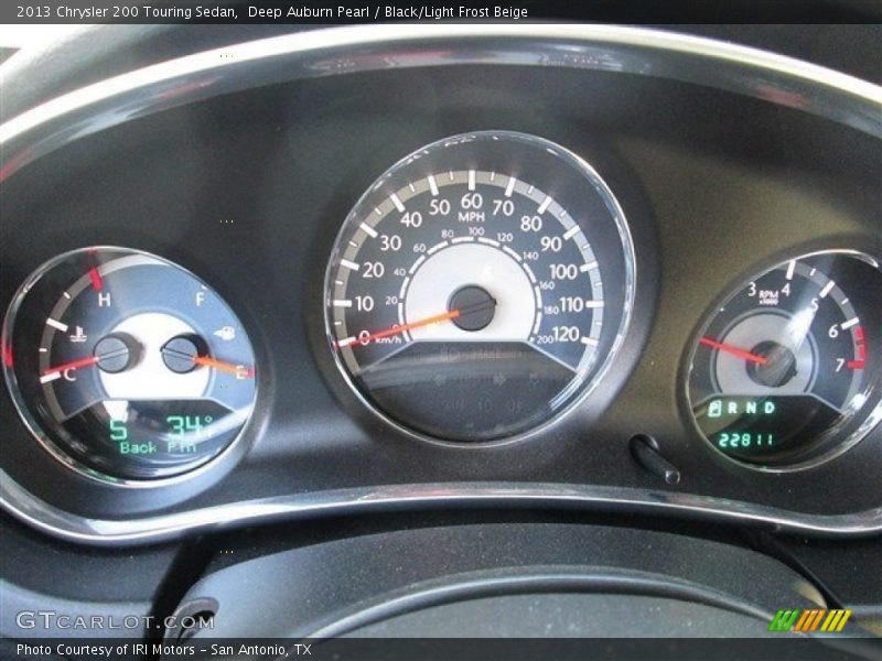 Deep Auburn Pearl / Black/Light Frost Beige 2013 Chrysler 200 Touring Sedan