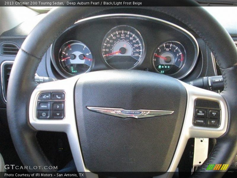 Deep Auburn Pearl / Black/Light Frost Beige 2013 Chrysler 200 Touring Sedan